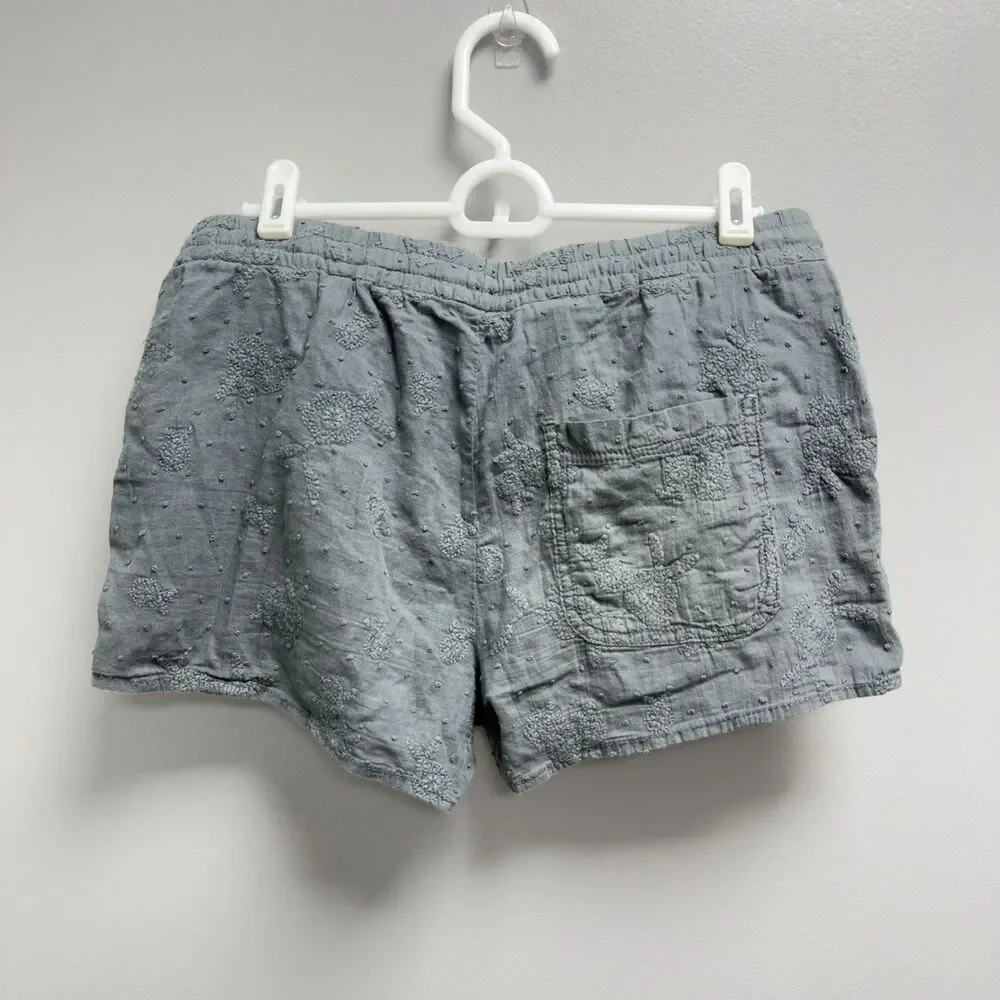 Anthropologie Hei Hei Floral Embroidered Shorts Drawstring Pockets Boho Size XS - Picture 3 of 6